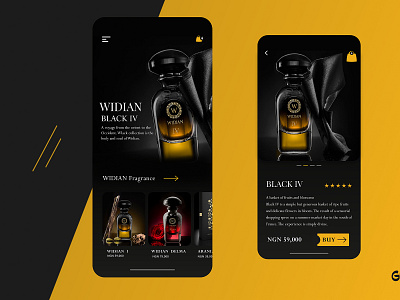 Widian mobile store app design fragrance mobile app mobile design mobile store mobile ui mockup ui user interface user interface design