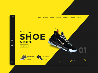 Shoe Store design nike shoes shoe store ui user interface user interface design web design website