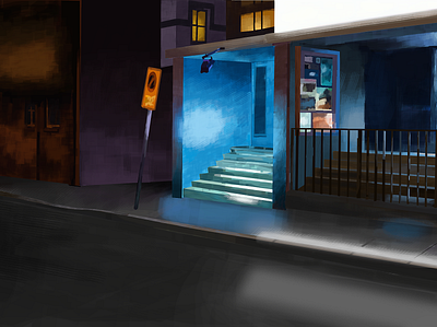 Lights By Night art city design drawing hobby illustration lights night paint photoshop street