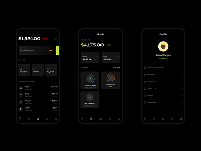 Dratto | Smart Wallet app bank black crypto currency dark interface mobile money ui uiboost uiux ux wallet