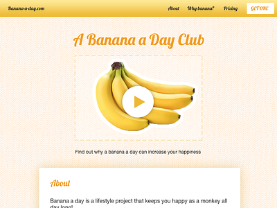 #dailyui #003 banana dailyui landing page