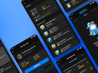 Loyalty Program blue challenge design games loyalty mobile ui poker redeem user experience