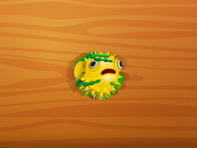 Blowfish animated animated blowfish board happy yellow