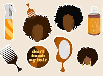 On the Matter of Black Hair, Illustrations digital art illustration illustrator