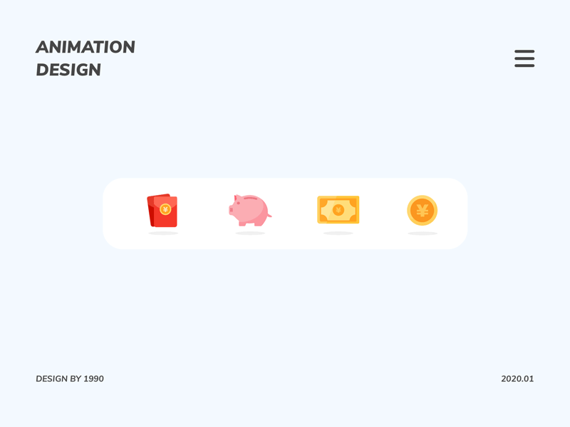 Interactive animation of Tab-bar animation icon illustration ui