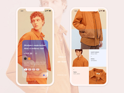 A clothing app concept app clothes design shopping app ui uniqlo