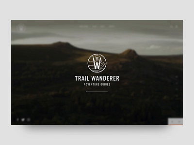 Trail Wanderer UI/Branding adventure animation branding debut digital design dribbble explore first post flinto graphic design guide logo outdoors trails ui ui design web welcome