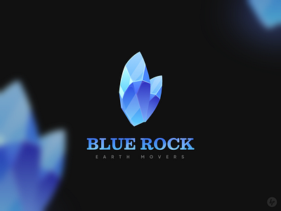 Blue Rock Logo branding digital art graphic design illustration logo ui vector