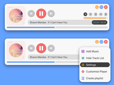 Music Player User Interface app ui application graphic design music app music player ui ui design