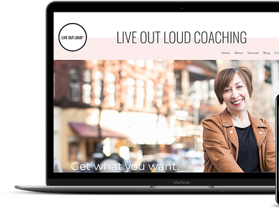Live Out Loud Career Coaching Web Design branding career career coach design logo minimal photoshop squarespace ui ux web design website design wix