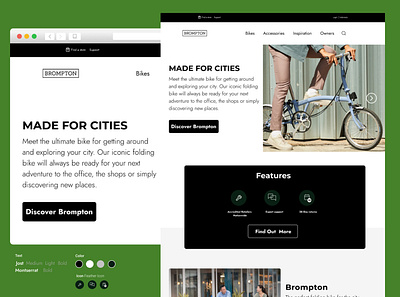 Brompton Bikes - Landing Page branding figmadesign ui ui design web