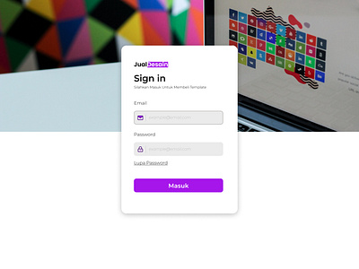 Login Form Dari Web Jual Desain