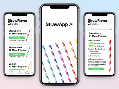 Minimal Straw AI Application adobexd app design flat ios minimal ui ux