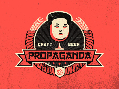 Propaganda - craft beer store beer branding communism craft face icon illustration kimchen korea logo typography vintage