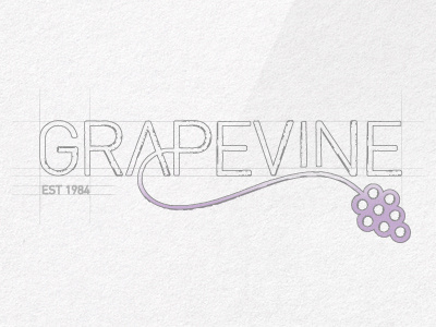 Grapevine branding illustration logo typography