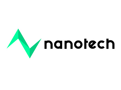 Nanotech logo white design logo