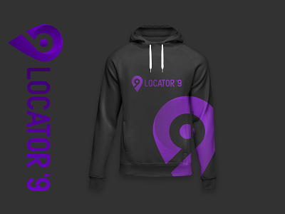 Locator'9 hoodie branding design logo