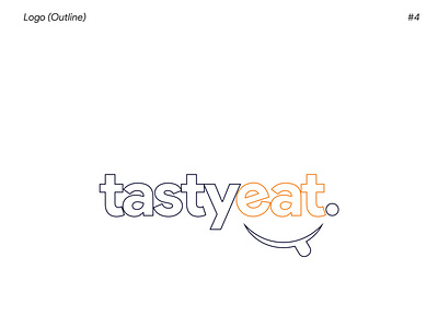 Tastyeat logo Outline branding design graphic design logo logodesign vector