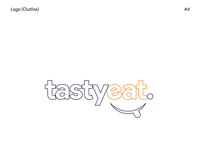 Tastyeat logo Outline branding design graphic design logo logodesign vector