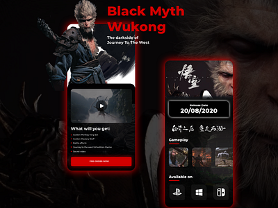 Black Myth: Wukong branding design game games illustration journey pc ps4 switch tothewest typography ui ui design uidesign uiux ux uxdesign windows