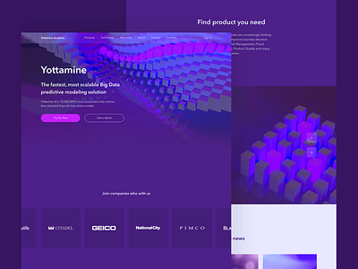 Yottamine website redesign concept