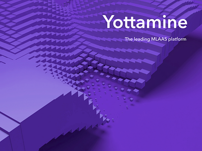 Yottamine website redesign concept 3d ai analytics big data glassmorphism illustration isometric landing machine learning platform redesign website