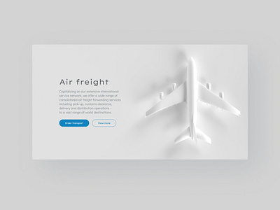 Landing page for a logistics company