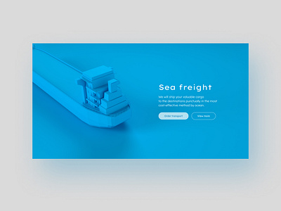 Landing page for a logistics company