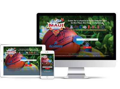 Jim Maui Invitational Promo site branding illustrator photoshop ui design
