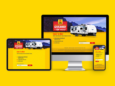 KOA Sweepstakes Promo Site branding illustrator photoshop responsive ui design user interface