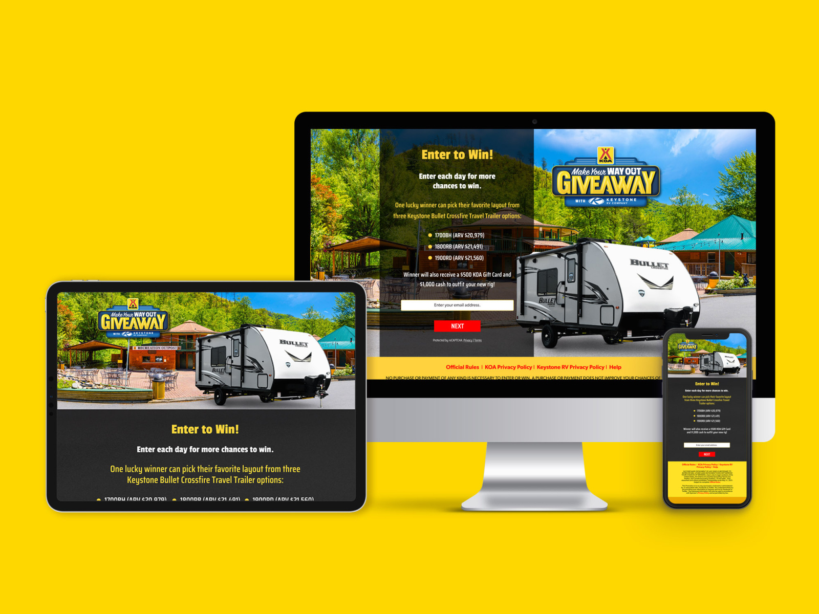 KOA 2021 Sweepstakes Promo Site by Joel Ko on Dribbble