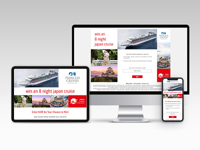 Princess Cruise SP Site branding illustrator photoshop ui design