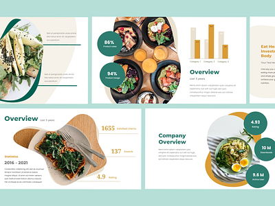 PITCH DECK - FOOD INDUSRTY clean company branding deck foodindustry layout pitch deck presentation simple typography