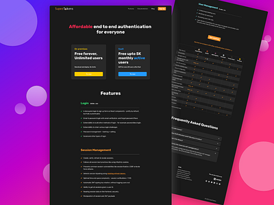 Pricing page - Dark theme branding dark theme design product design ui ux ux ui website design