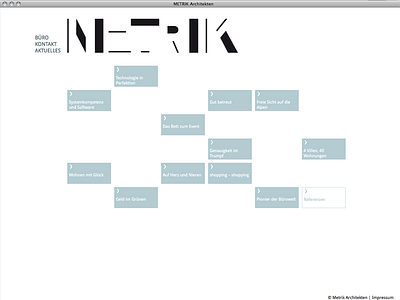 Website for Metrik Architekten corporate design web design