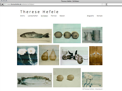 Website for Therese Hefele design web