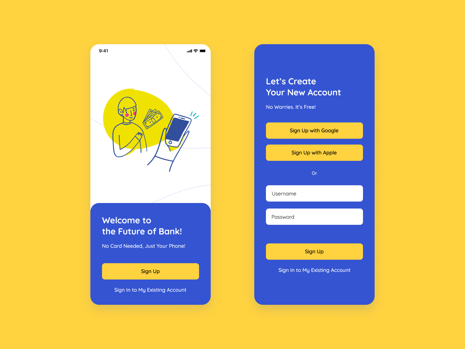 Mobile Banking Sign Up Page by Edward Chandra on Dribbble