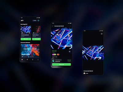 NFT Marketplace App Exploration app appdesign design ui ui design uidesign uiux user interface ux uxdesign