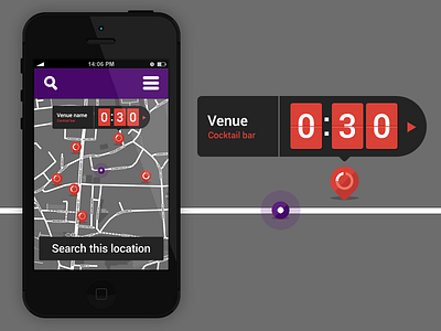 Last Order | Map screen app location map marker timer web app