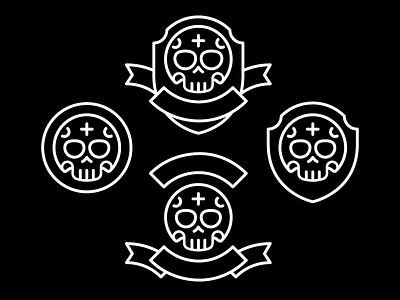 Skull Football Badges