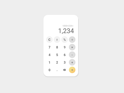 Daily UI #004 : Calculator adobe xd daily ui dailyui 004 dailyuichallenge design ui
