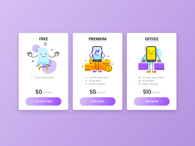 Daily UI #030 : Pricing adobe xd daily ui dailyui030 dailyuichallenge design pricing ui