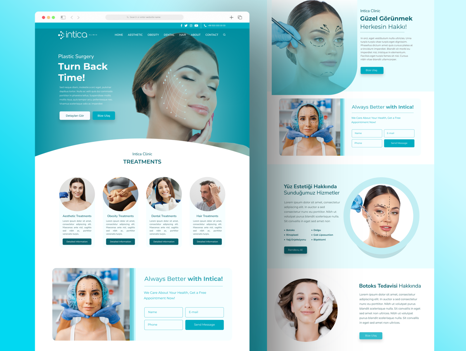 Intica Clinic Website Design by Kerem Soyçek on Dribbble