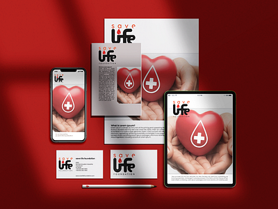 save life foundation identity design