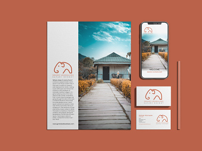 concept identity design for grand Udawalawe safari resort branding design graphicdesign identity illustration logodesign logotype minimal typography