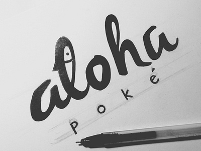 aloha poke calligraphy calligraphy and lettering artist design illustration illustrator lettering typography