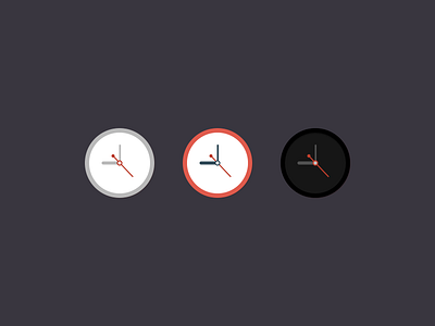 Clock Icon - PSD circular clock flat design icon minimal psd template