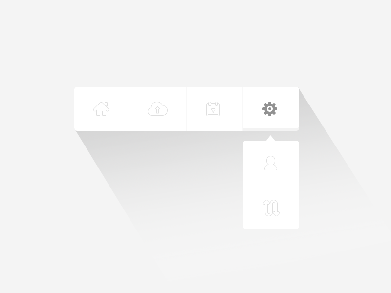 Toolbar UI - PSD toolbar ui user interface psd template flat design simple minimal icons