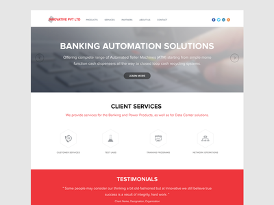 Innovative Homepage - Website Design gray landing page modern web design red web design web layout website layout