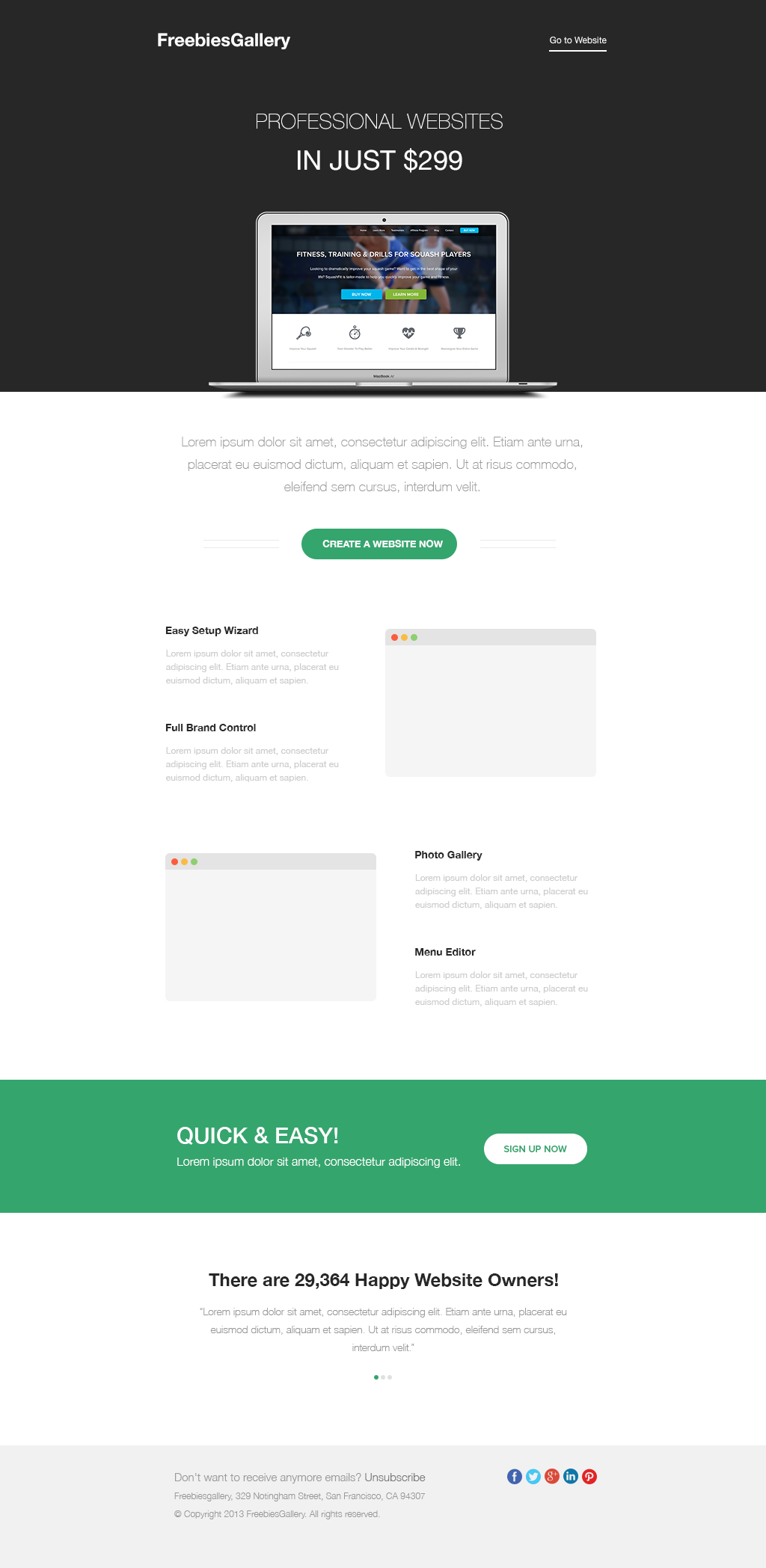 free email template psd